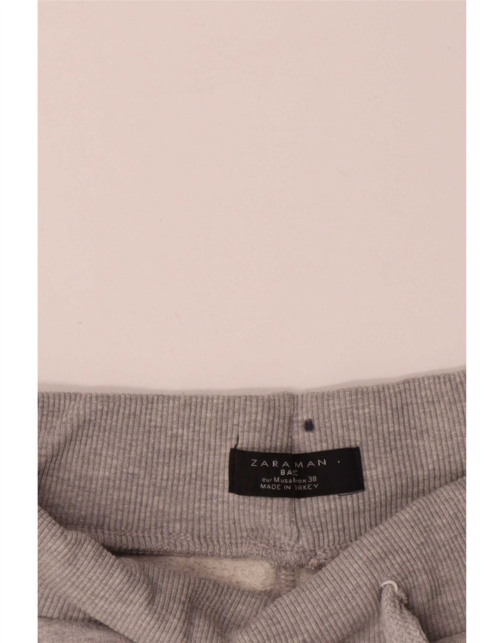 Pantalon De Survêtement Zara Homme Gris Moyen Coton