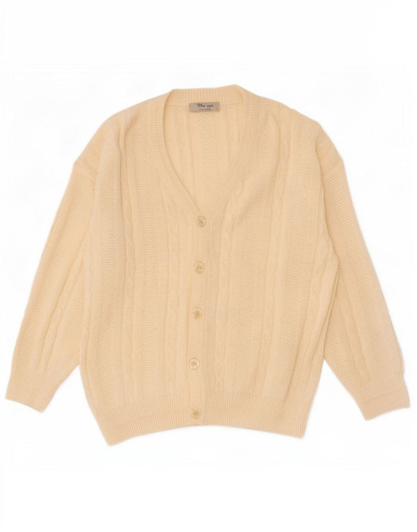 Blue Eyes Cardigan pour homme en coton blanc cassé moyen