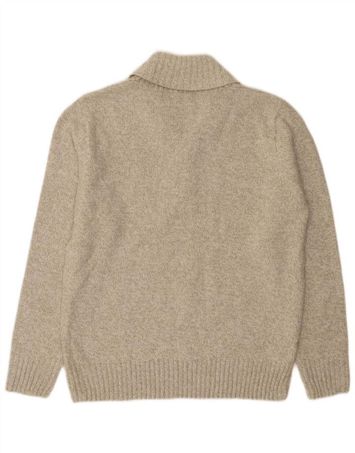 Marks & Spencer Pull col châle pour homme en acrylique moucheté vert moyen