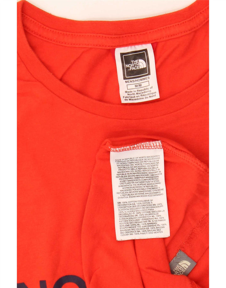 The North Face T-Shirt Graphique Homme Rouge Moyen Coton
