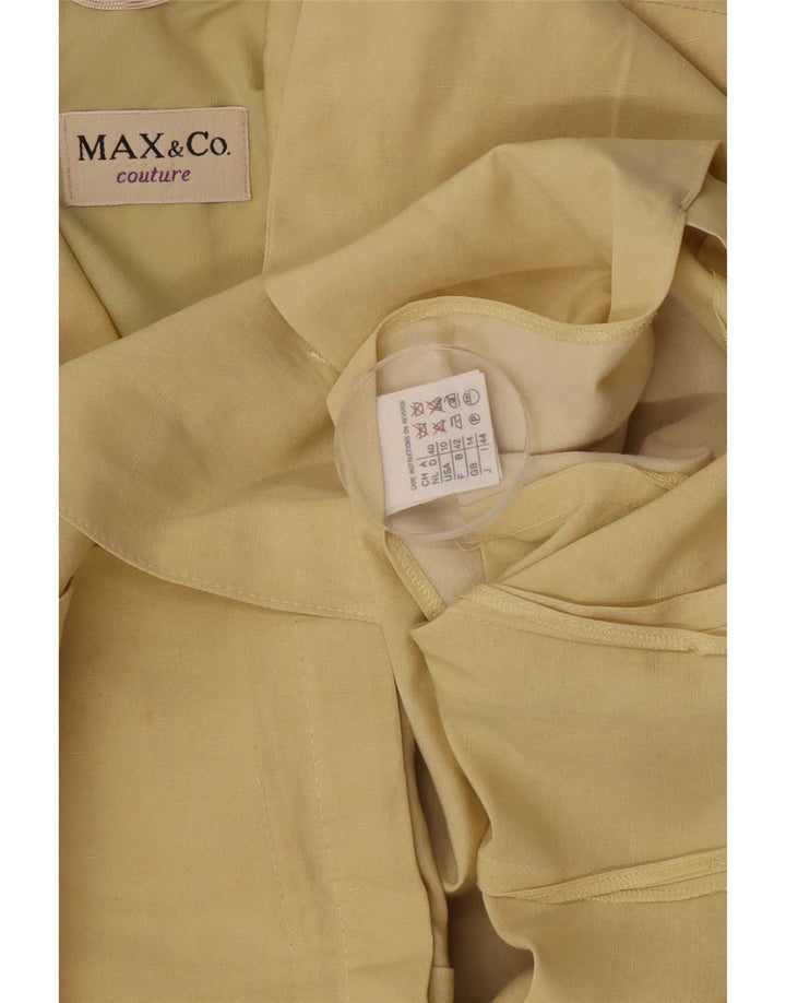 Max&Co. Veste Blazer 4 Boutons Femme UK 14 Soie Jaune Moyen
