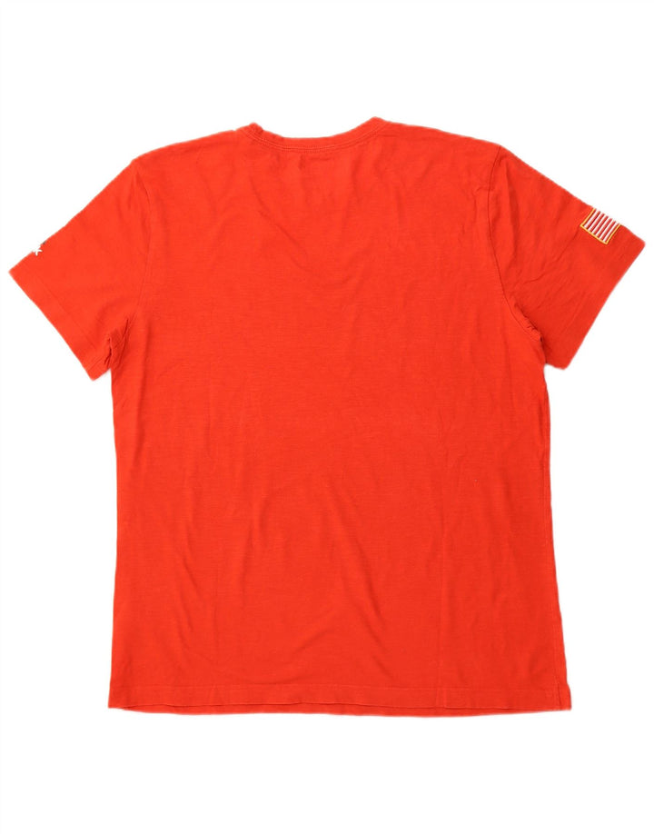 REEBOK T-Shirt Graphique Homme Grand Orange Coton