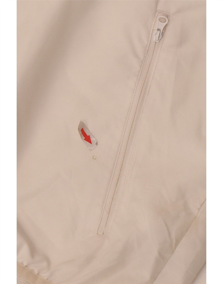 Adidas Veste coupe-vent à capuche Climalite pour homme UK 40 Large Blanc Polyester