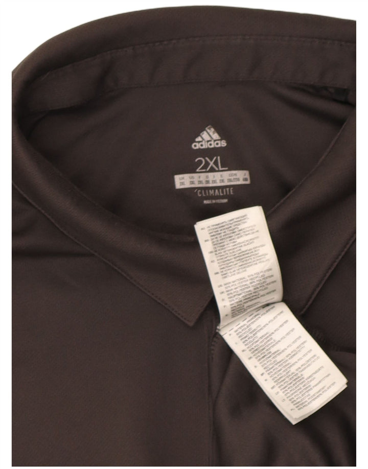 Adidas Polo Climalite pour homme 2XL Gris Polyester