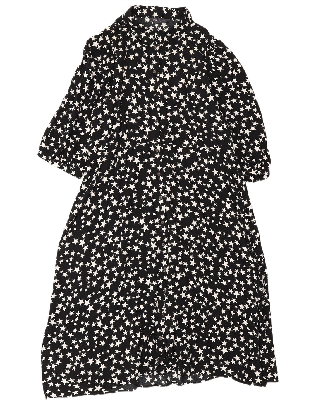 Marks & Spencer Robe longue à motif abstrait pour femme UK 18 XL Noir