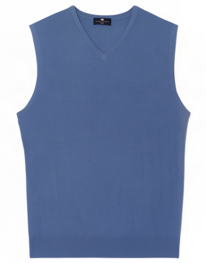 Marks & Spencer Débardeur bleu Harbor Vest pour hommes, grand acrylique