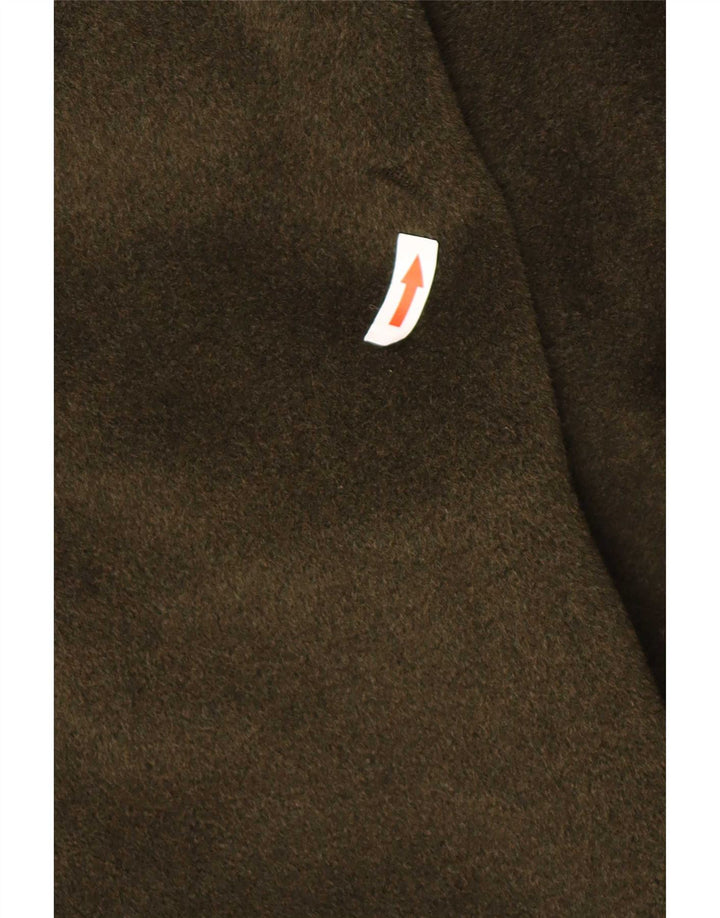 Max Mara Manteau Femme UK 12 Laine Vierge Kaki Moyen