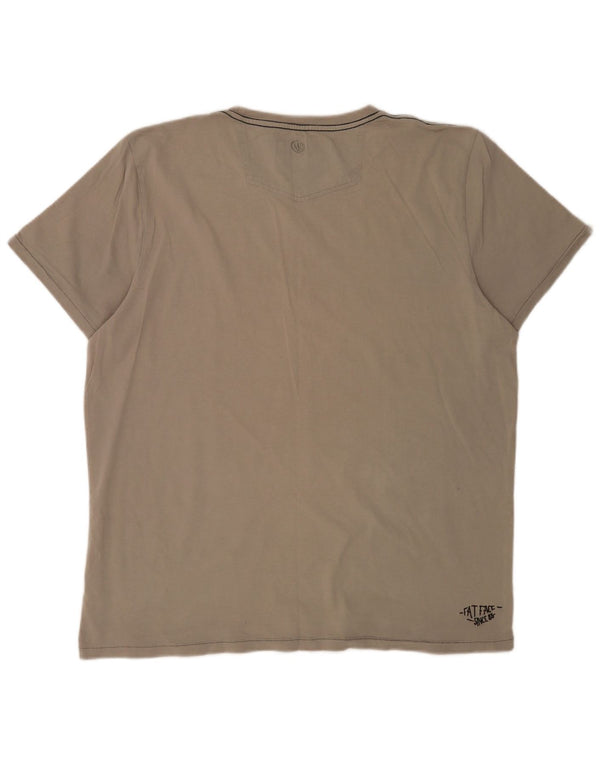 Fat Face T-Shirt Graphique Homme Top XL Coton Beige