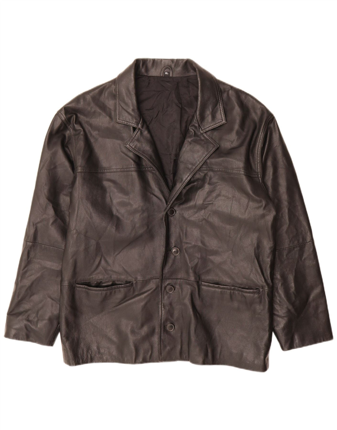 Veste en cuir homme vintage UK 42 XL Cuir noir