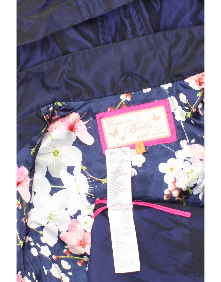 Imperméable à capuche Ted Baker filles 7-8 ans bleu marine