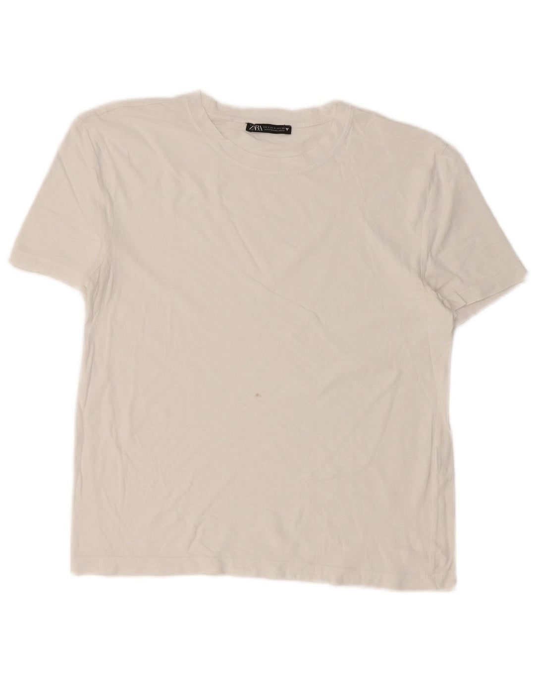 Zara T-Shirt Femme Top UK 10 Petit Blanc