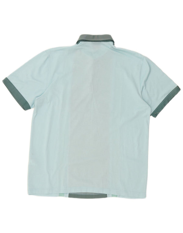 Gabicci Polo Homme Large Bleu Colorblock Coton