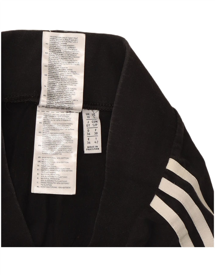 Adidas Leggings Femme UK 10 Petit Coton Noir