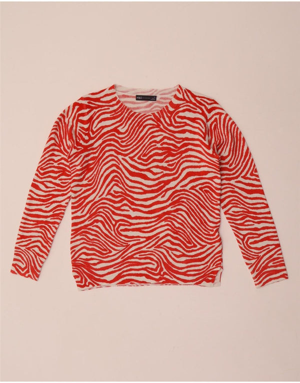 Marks & Spencer Pull à col rond pour femme UK 10 Petit Rouge