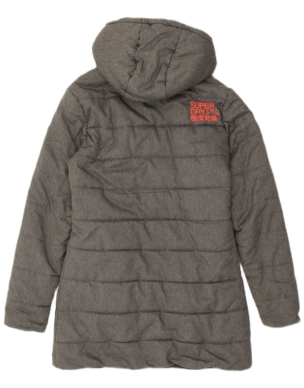 SUPERDRY Manteau rembourré pour femme UK 44 Gris moyen Polyester