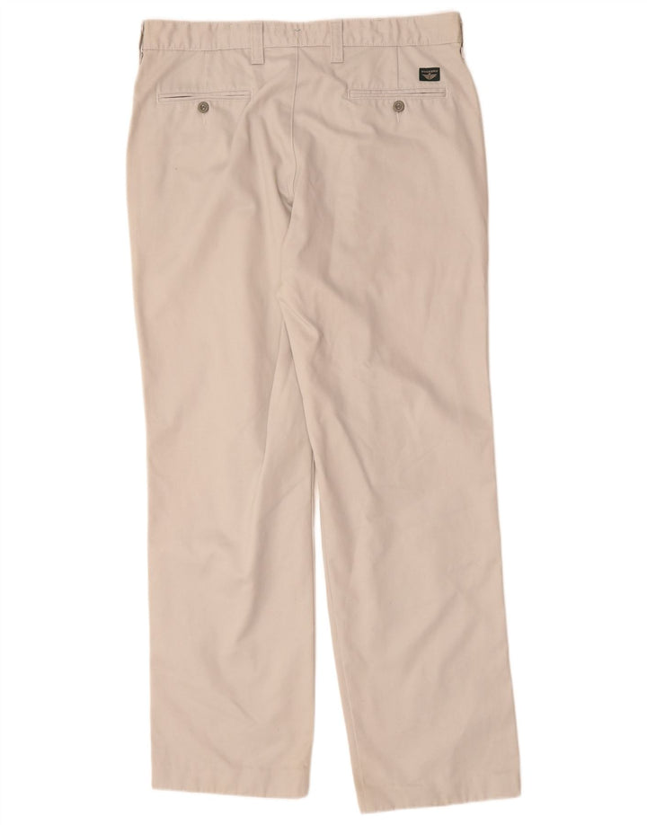 DOCKERS Pantalon Chino Droit Khakis Homme W36 L34 Beige Coton