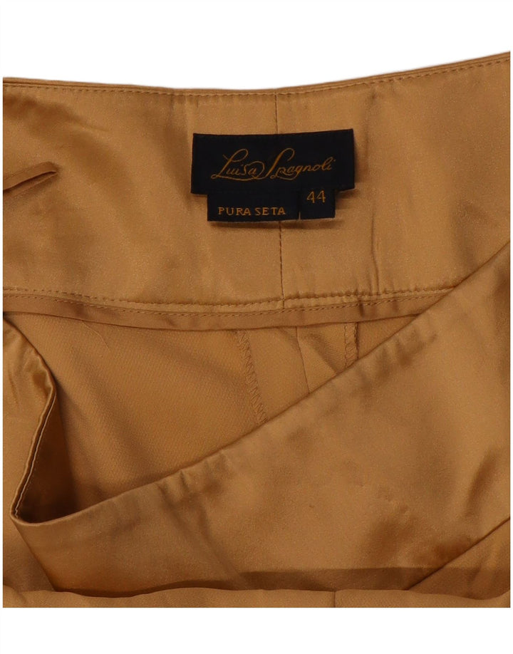 LUISA SPAGNOLI Pantalon décontracté à jambe large pour femme IT 44 Medium W32 L35 Beige