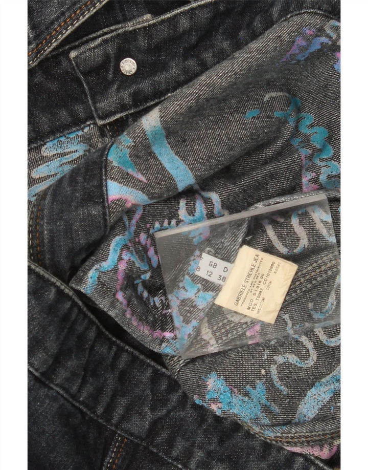 STRENESSE GABRIELE STREHLE Veste en jean pour femme UK 12 Bleu marine moyen