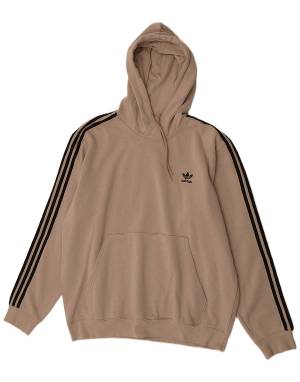 Adidas Pull à capuche pour homme XL en coton beige