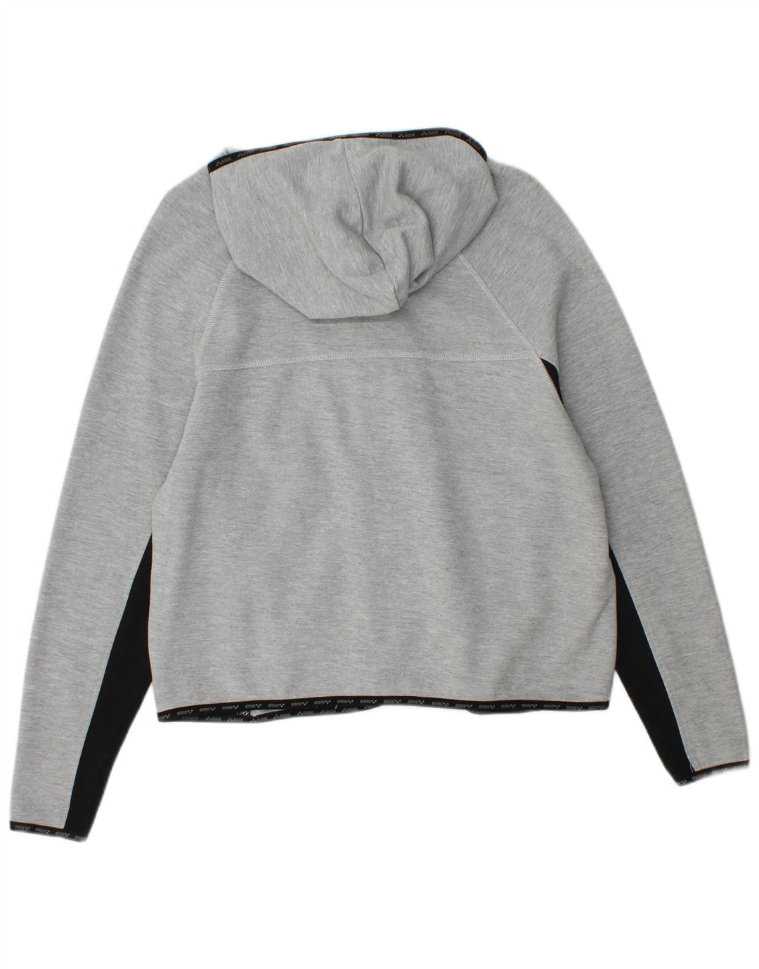 Arena Pull à capuche zippé court pour femme UK 14 Gris moyen Colourblock