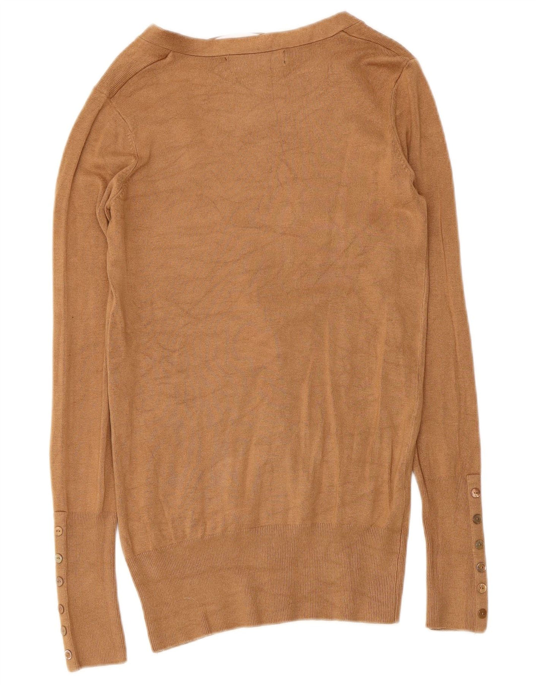 Zara Womens Cardigan Sweater UK 10 Petite Rayonne Beige