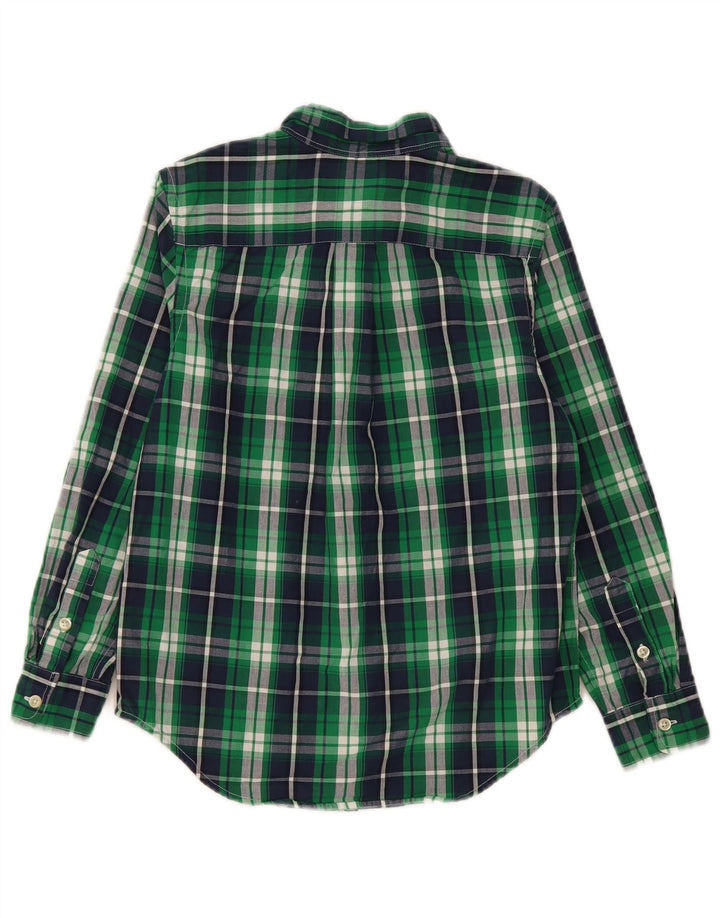 Chaps Chemise Garçon 10-11 ans Coton à Carreaux Vert Moyen