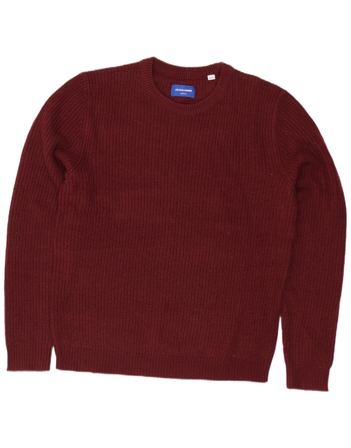 Jack & Jones Pull Col Rond Homme Acrylique Bordeaux Moyen