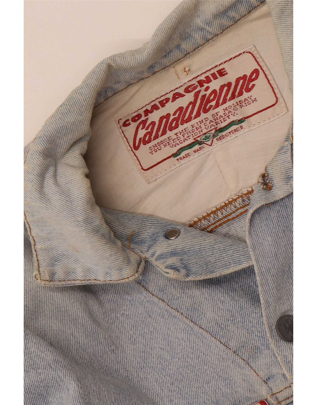 Compagnie Canadienne Veste en jean graphique pour homme UK 38 Bleu moyen