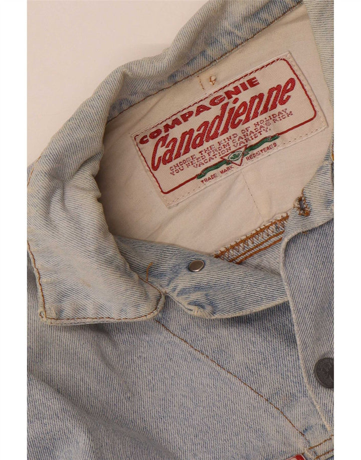 Compagnie Canadienne Veste en jean graphique pour homme UK 38 Bleu moyen