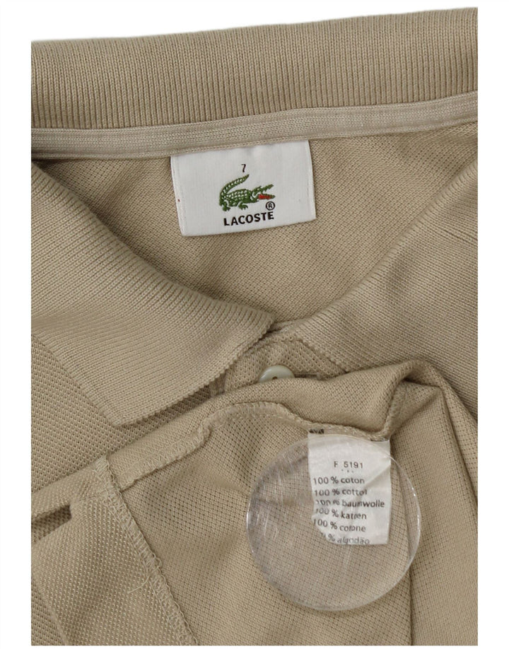 Lacoste Polo Homme Taille 7 2XL Coton Beige