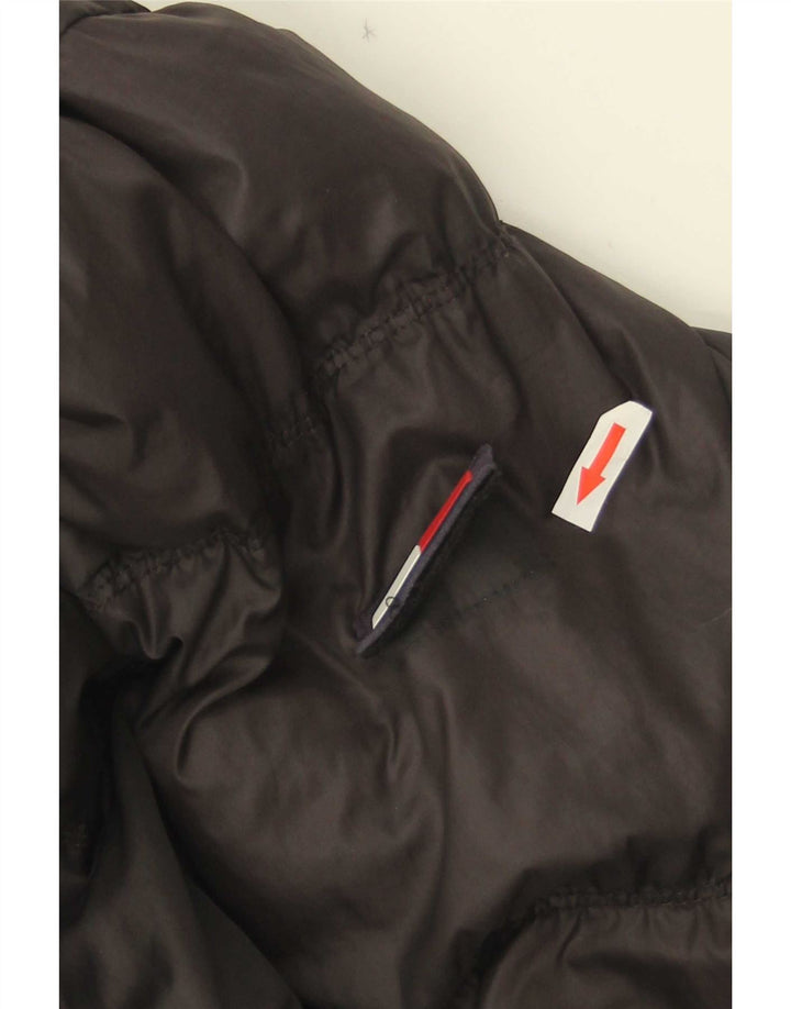 Tommy Hilfiger Veste matelassée à capuche pour homme UK 38 Medium Noir Polyester