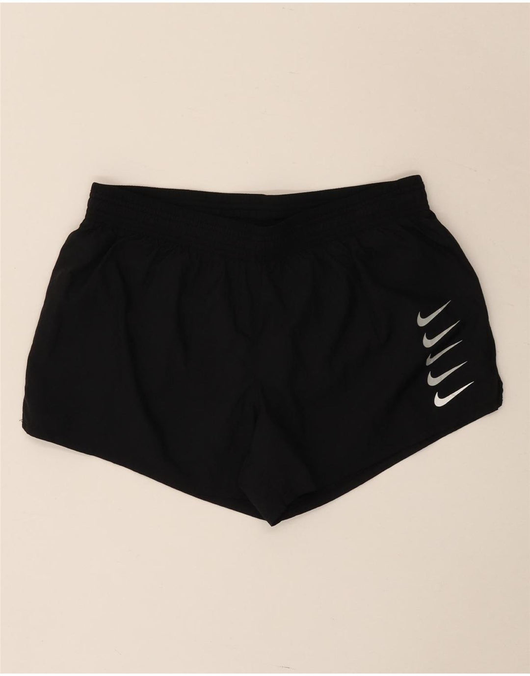 Nike Short de sport graphique pour femme UK 14 Large Noir Nylon