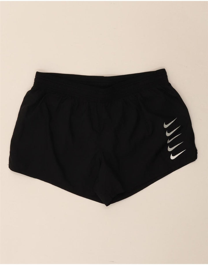 Nike Short de sport graphique pour femme UK 14 Large Noir Nylon
