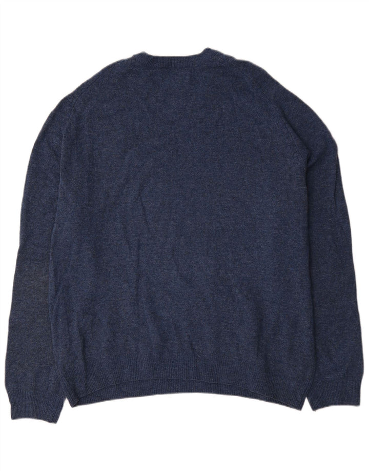 Marks & Spencer Pull col rond pour homme 2XL Bleu marine moucheté
