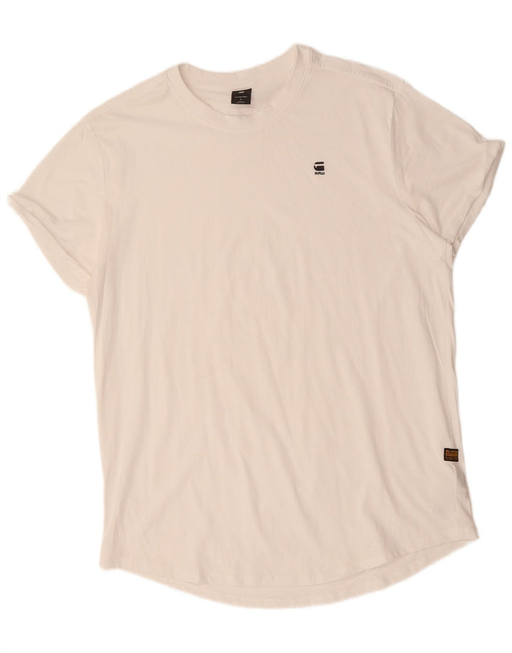 G-STAR T-Shirt Homme Haut Large Coton Blanc