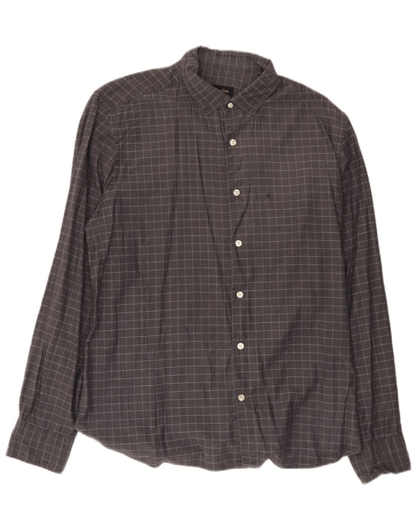Massimo Dutti Chemise Homme XL Gris Carreaux