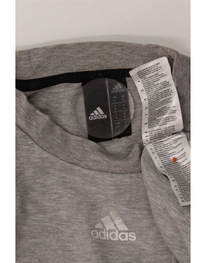 Adidas Sweat-Shirt Homme Gris Moyen Coton