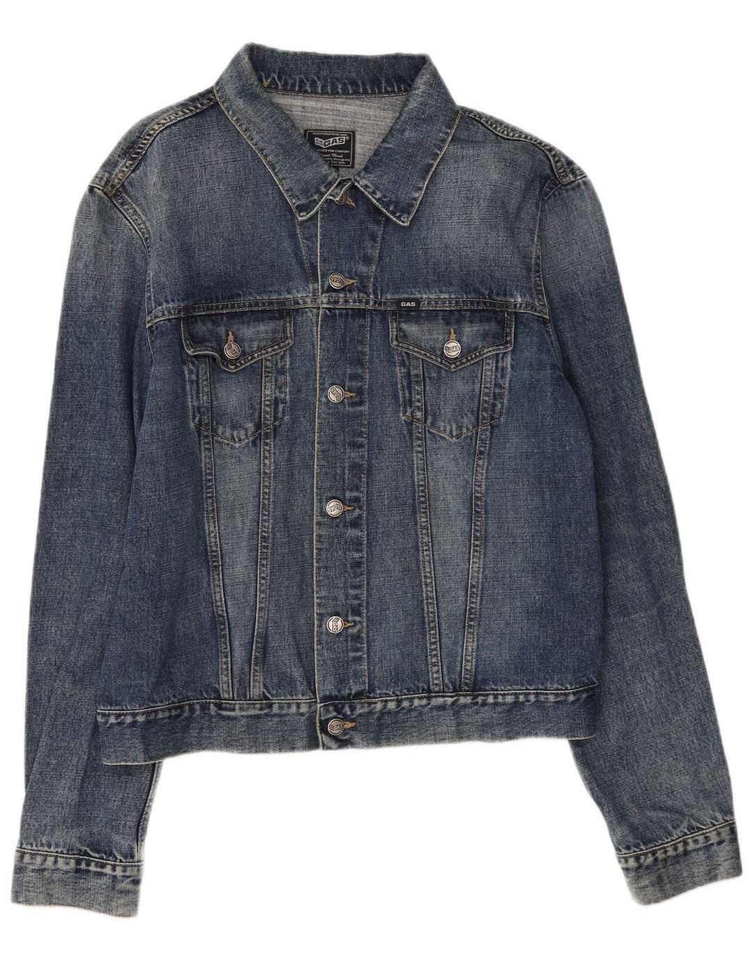 Gas Veste en Jean Homme UK 44 2XL Bleu Coton
