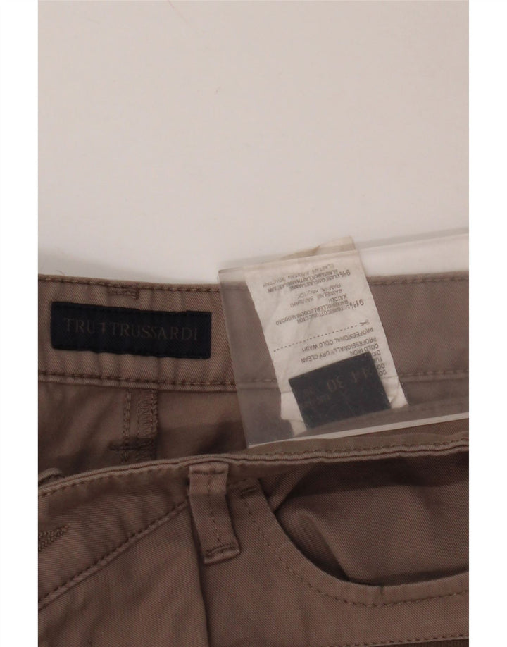TRUSSARDI Pantalon décontracté slim W28 L30 Gris Coton Femme
