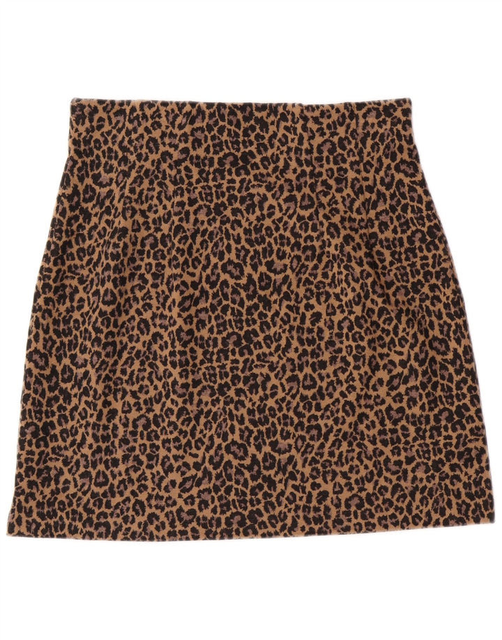 Marks & Spencer Mini jupe femme UK 12 Medium W30 marron léopard