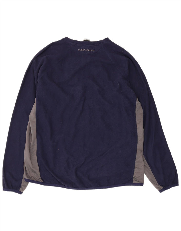 Under Armour Pull polaire pour homme Large en polyester color block bleu marine