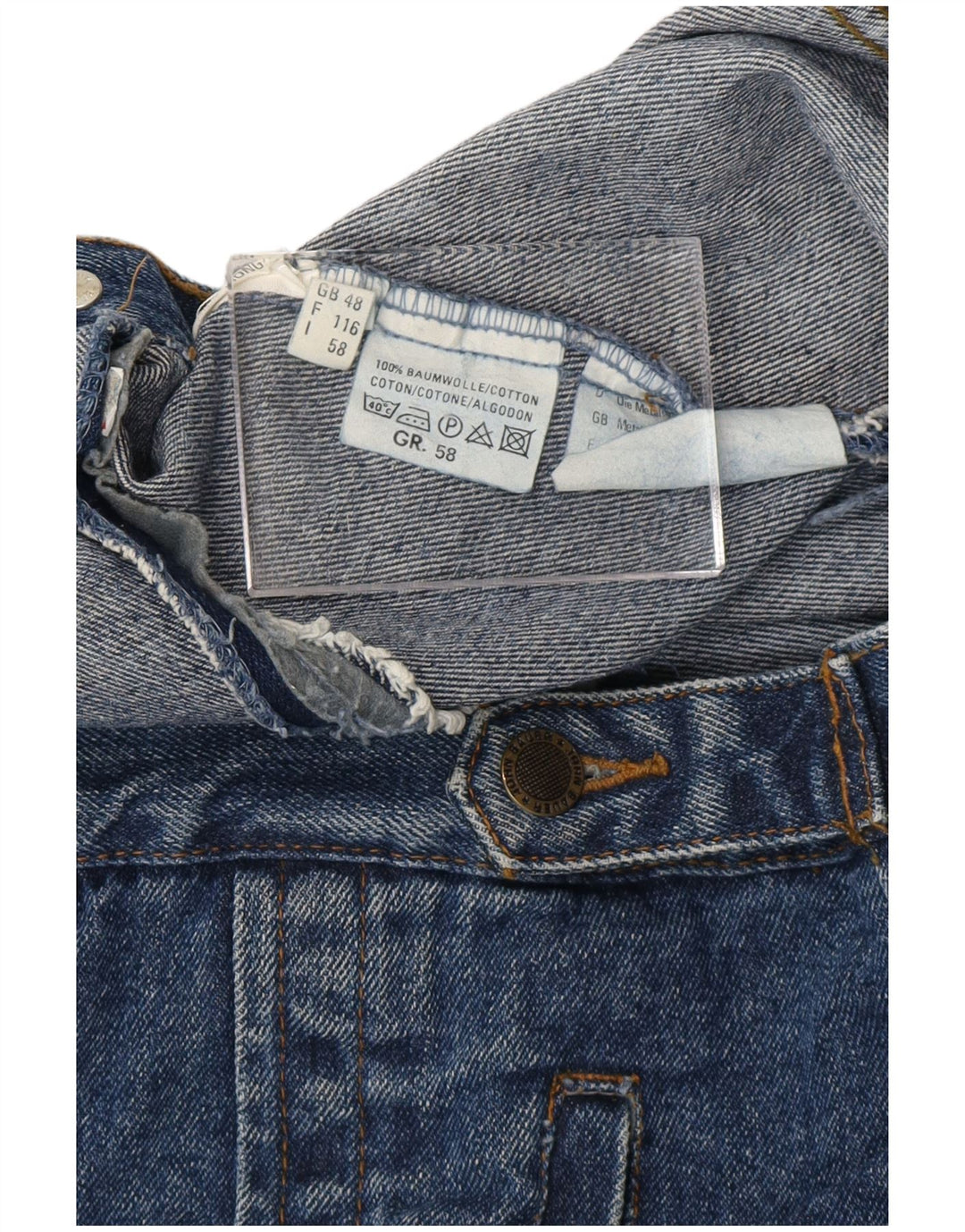 JOHN BAUER Veste en jean pour homme UK 48 4XL Bleu Coton