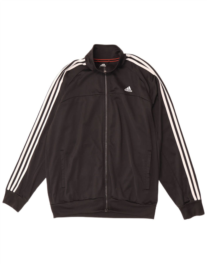 Adidas Climalite Survêtement Top Veste UK 44/46 Large Noir Polyester