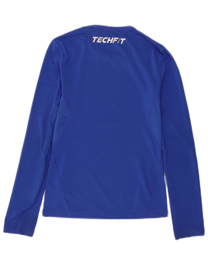 Adidas Garçon Climalite Top Manches Longues 11-12 ans Bleu Polyester