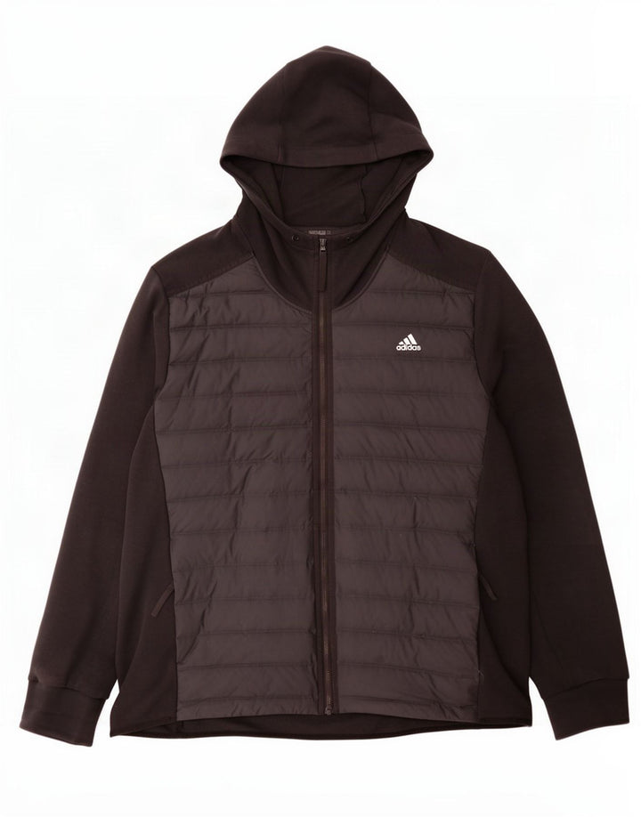 Adidas Pull à capuche zippé pour homme 2XL Noir Polyester