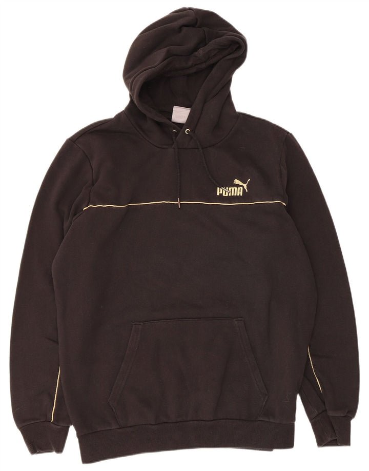 Puma Pull à capuche pour homme en coton noir moyen