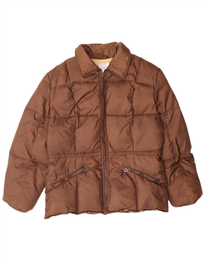 ESPRIT Veste matelassée pour femme UK 16 Large Marron Nylon
