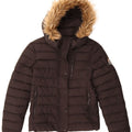 Superdry Veste matelassée à capuche pour femme UK 10 Small Noir Nylon