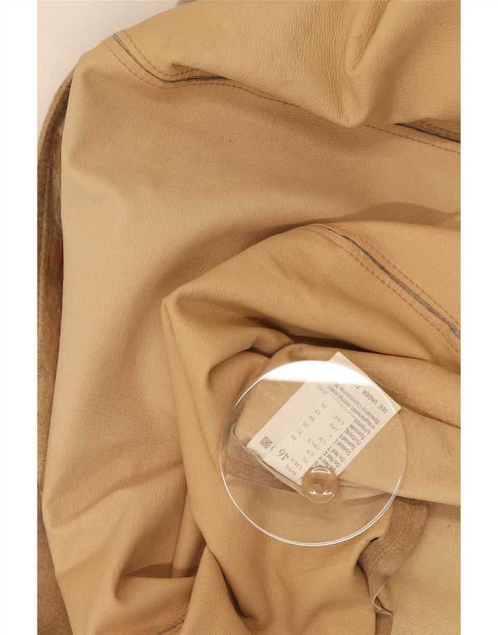 SAMOON Surchemise Femme Chemise en Daim UK 20 2XL Cuir Beige