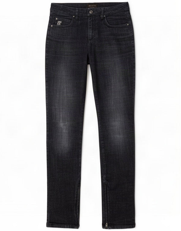 Jean slim Belfe pour femme UK 8 Small W27 L31 Bleu marine Coton